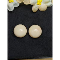 37.81 Ct.Tw.Total Carat Weight Salmon and White Cabochon Coral Pair from Italy Life Style
