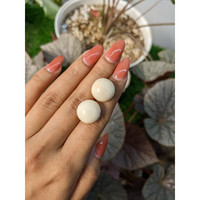 37.81&nbsp;Ct.Tw.Total Carat Weight Salmon and White Cabochon Coral Pair from Italy Life Style