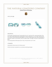 9.22&nbsp;Ct.Tw.Total Carat Weight Greenish Blue Aquamarine Pair from Brazil Appraisal