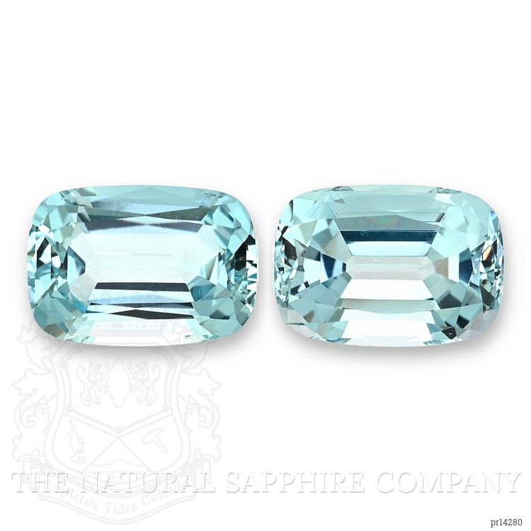 9.22 Ct.Tw. Greenish Blue Aquamarine Pair from Brazil