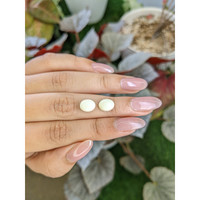 4.78&nbsp;Ct.Tw.Total Carat Weight Salmon and White Cabochon Coral Pair from Italy Life Style