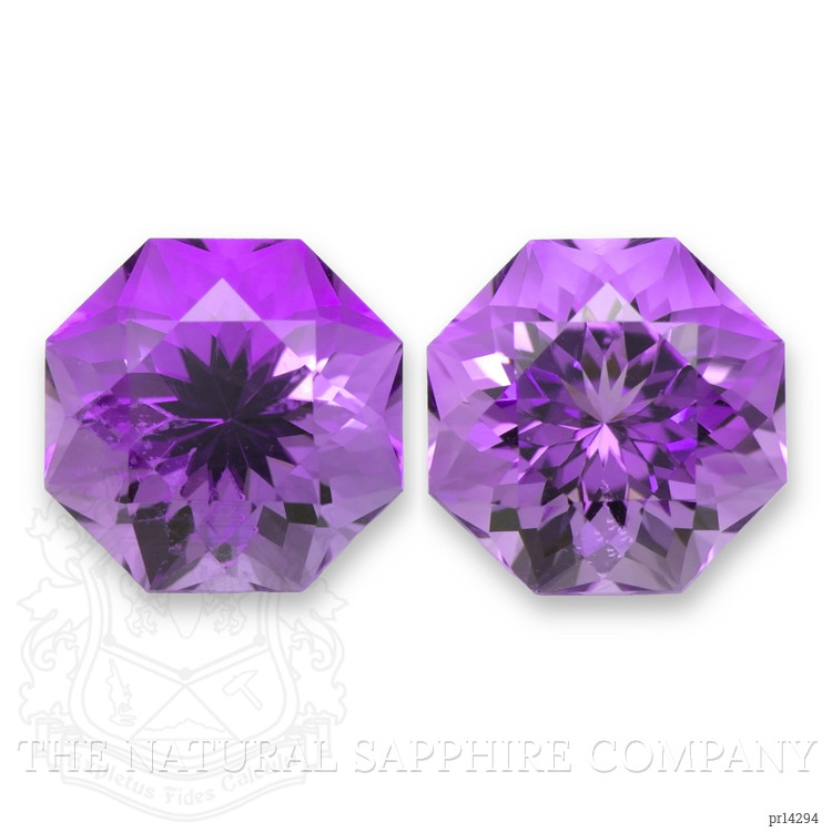 13.55 Ct.Tw. Purple Amethyst Pair from Brazil