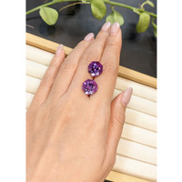 13.55 Ct.Tw.Total Carat Weight Purple Amethyst Pair from Brazil Life Style