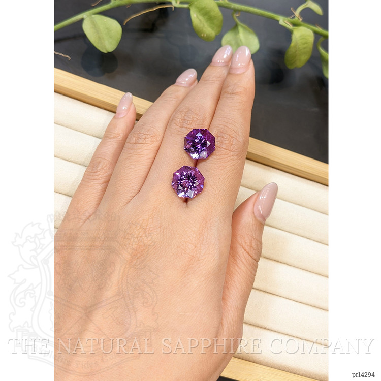 13.55 Ct.Tw. Purple Amethyst Pair from Brazil