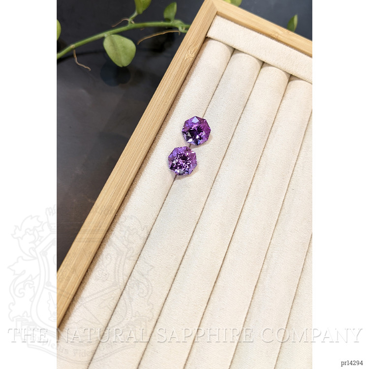 13.55 Ct.Tw. Purple Amethyst Pair from Brazil