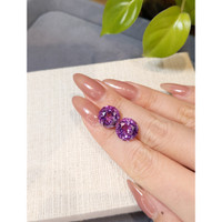 11.60&nbsp;Ct.Tw.Total Carat Weight Purple Amethyst Pair from Brazil Life Style