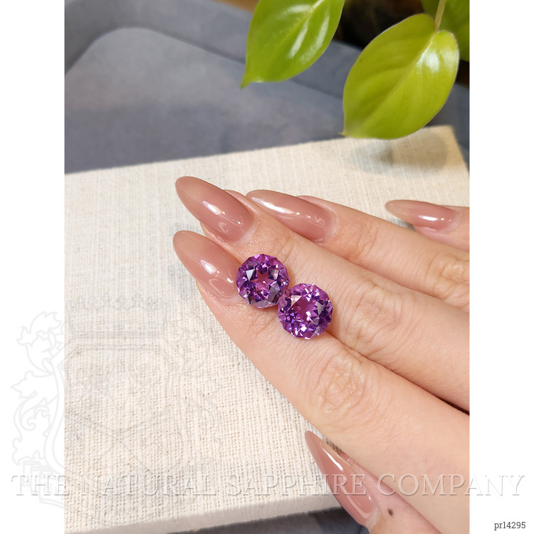 11.60 Ct.Tw. Purple Amethyst Pair from Brazil