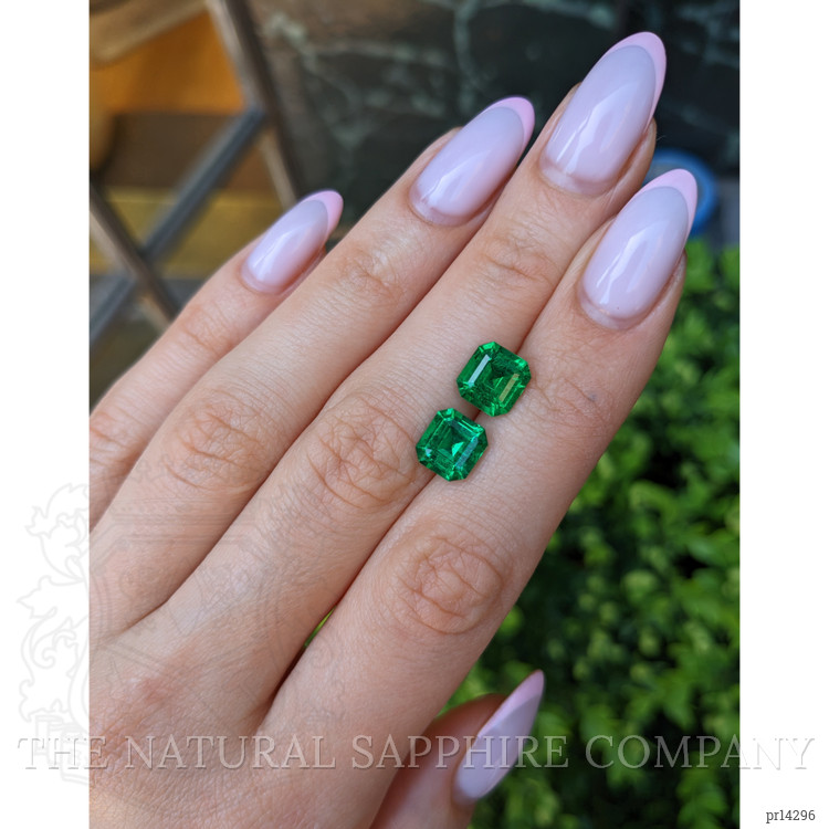 3.89 Ct.Tw. Emerald Pair from Zambia