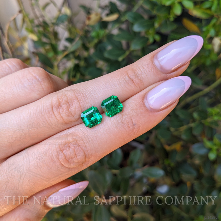 3.89 Ct.Tw. Emerald Pair from Zambia
