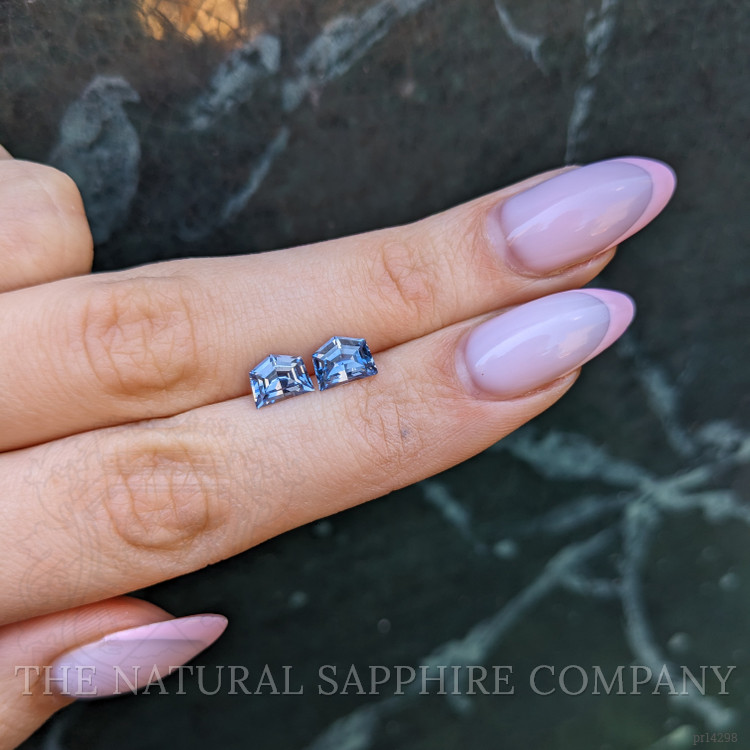2.57 Ct.Tw. Blue Sapphire Pair from Ceylon (Sri Lanka)