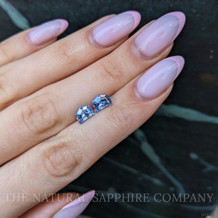 2.57 Ct.Tw. Blue Sapphire Pair from Ceylon (Sri Lanka)