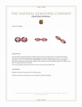 1.46 Ct.Tw.Total Carat Weight Orangish Pink Malaya Garnet Pair from Tanzania Appraisal