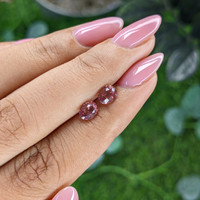 1.46 Ct.Tw.Total Carat Weight Orangish Pink Malaya Garnet Pair from Tanzania Life Style