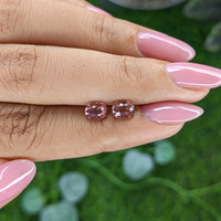 1.46 Ct.Tw.Total Carat Weight Orangish Pink Malaya Garnet Pair from Tanzania Life Style