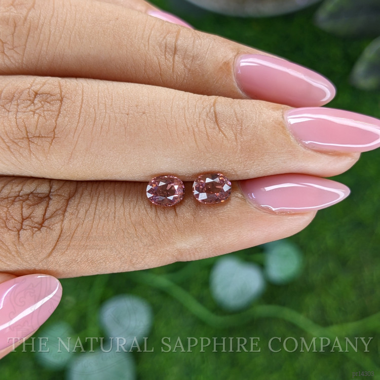 1.46 Ct.Tw. Orangish Pink Malaya Garnet Pair from Tanzania