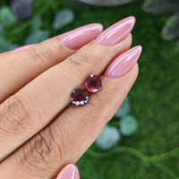 1.82&nbsp;Ct.Tw.Total Carat Weight Pinkish Red Garnet Pair from Ceylon (Sri Lanka) Life Style