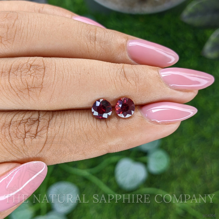 1.82 Ct.Tw. Pinkish Red Garnet Pair from Ceylon (Sri Lanka)