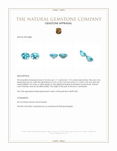 2.42 Ct.Tw.Total Carat Weight Blue Zircon Pair from Cambodia Appraisal