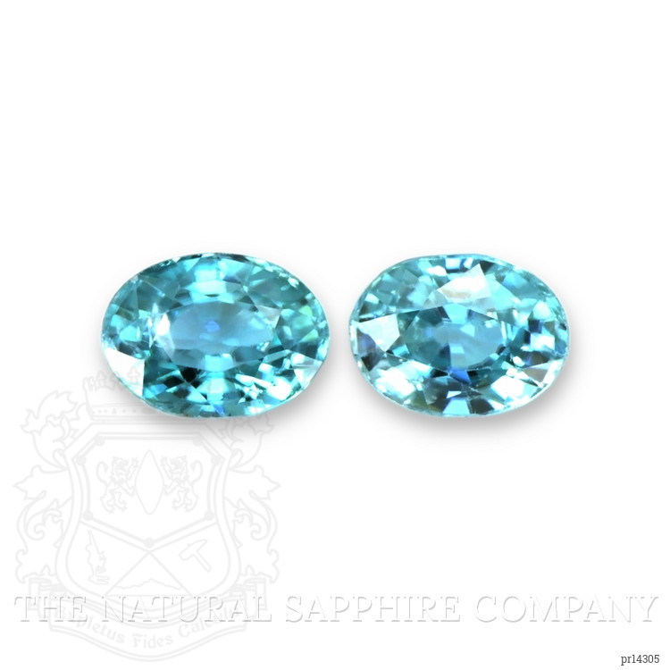 2.42 Ct.Tw. Blue Zircon Pair from Cambodia