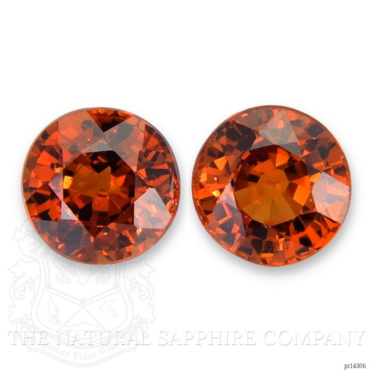 2.15 Ct.Tw. Orange Sapphire Pair from Ceylon (Sri Lanka)