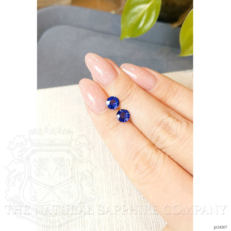 1.99 Ct.Tw. Blue Sapphire Pair from Ceylon (Sri Lanka)