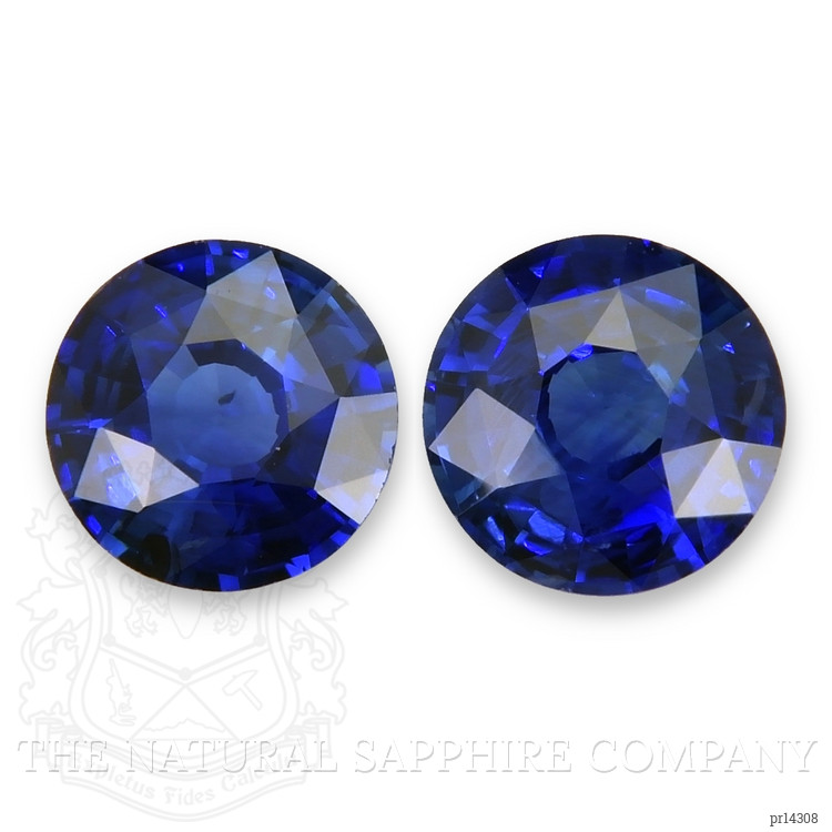 2.08 Ct.Tw. Blue Sapphire Pair from Ceylon (Sri Lanka)