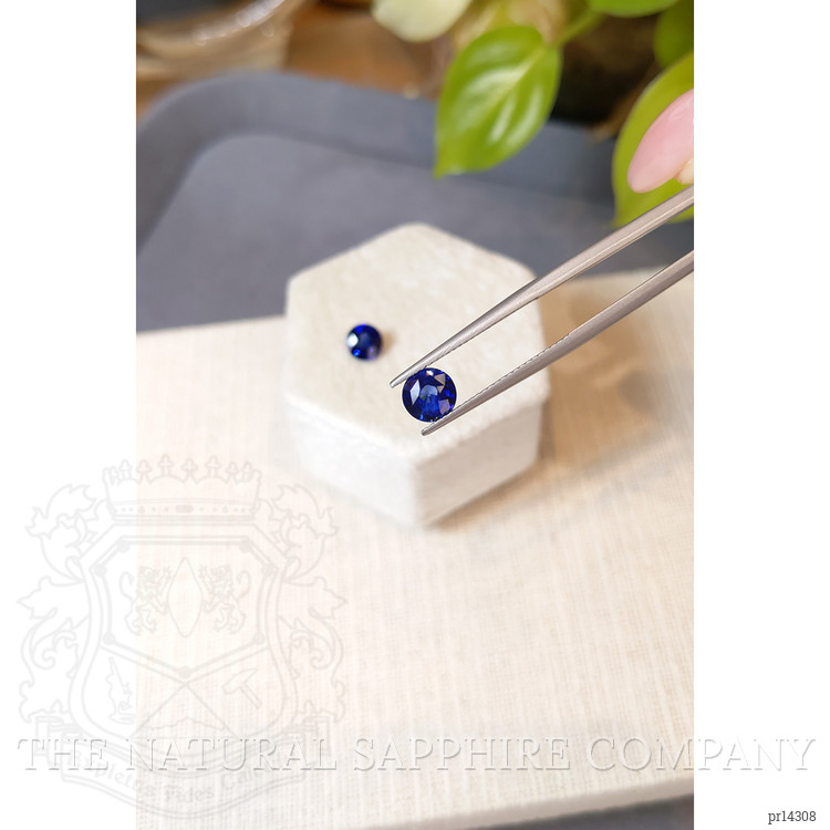 2.08 Ct.Tw. Blue Sapphire Pair from Ceylon (Sri Lanka)