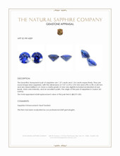 2.91 Ct.Tw.Total Carat Weight Blue Sapphire Pair from Ceylon (Sri Lanka) Appraisal