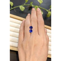 2.91&nbsp;Ct.Tw.Total Carat Weight Blue Sapphire Pair from Ceylon (Sri Lanka) Life Style