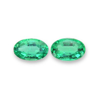 0.40 Ct.Tw.Total Carat Weight Emerald Pair from Afghanistan Video