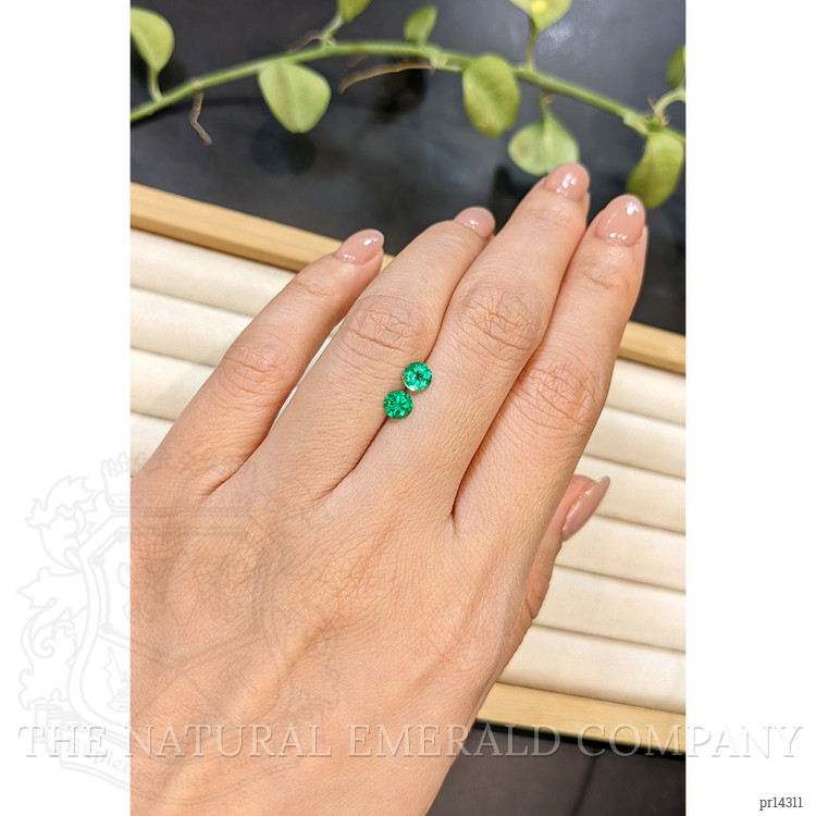 0.71 Ct.Tw. Emerald Pair from Afghanistan