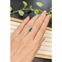 0.56 Ct.Tw.Total Carat Weight Emerald Pair from Afghanistan Life Style