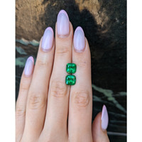 4.03 Ct.Tw.Total Carat Weight Emerald Pair from Colombia - Muzo Life Style