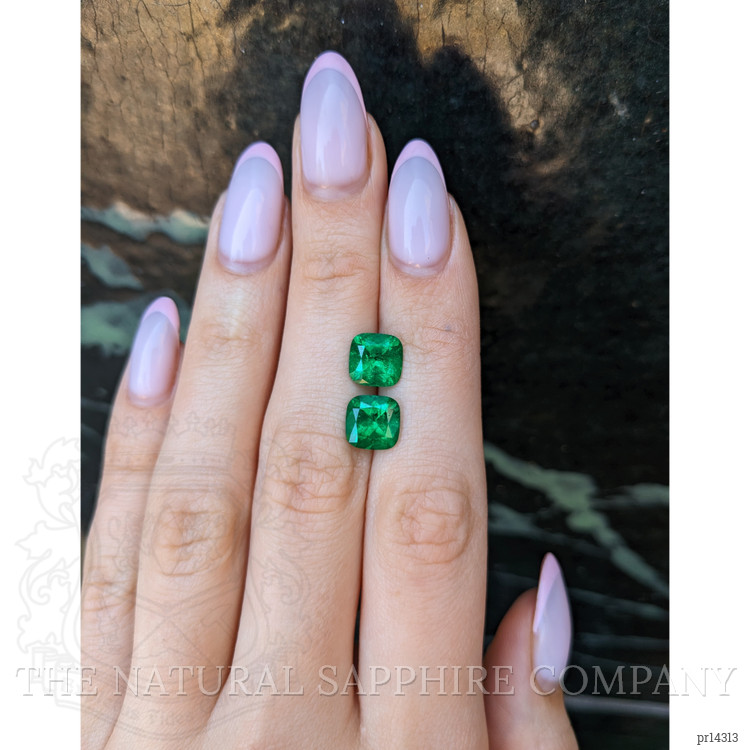 4.03 Ct.Tw. Emerald Pair from Colombia - Muzo