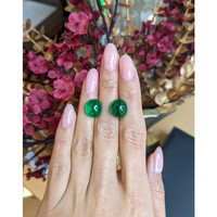 14.87 Ct.Tw.Total Carat Weight Cabochon Emerald Pair from Colombia Life Style