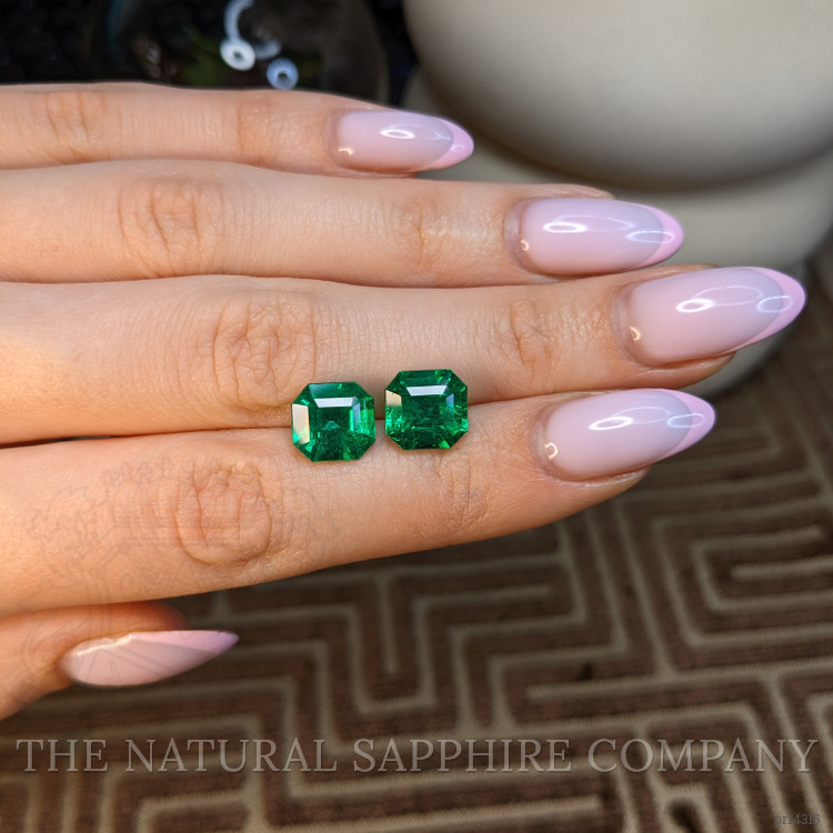 7.47 Ct.Tw. Emerald Pair from Zambia