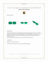 7.16&nbsp;Ct.Tw.Total Carat Weight Emerald Pair from Zambia Appraisal