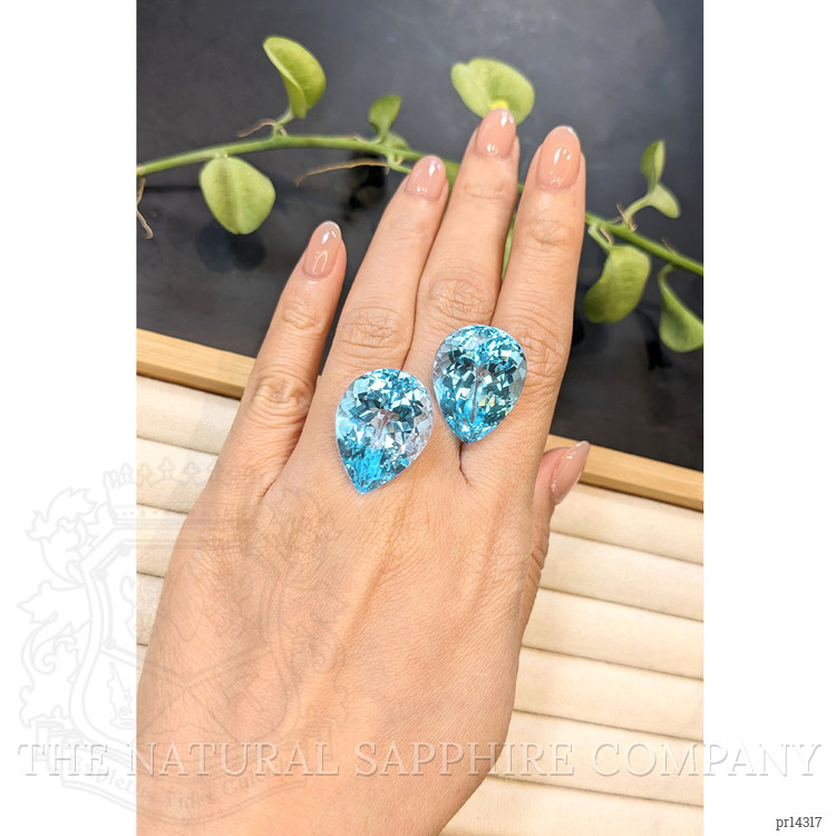 73.54 Ct.Tw. Blue Topaz Pair from Brazil