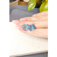 22.54 Ct.Tw.Total Carat Weight Blue Topaz Pair from Brazil Life Style