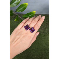 26.30 Ct.Tw.Total Carat Weight Purple Amethyst Pair from Brazil Life Style