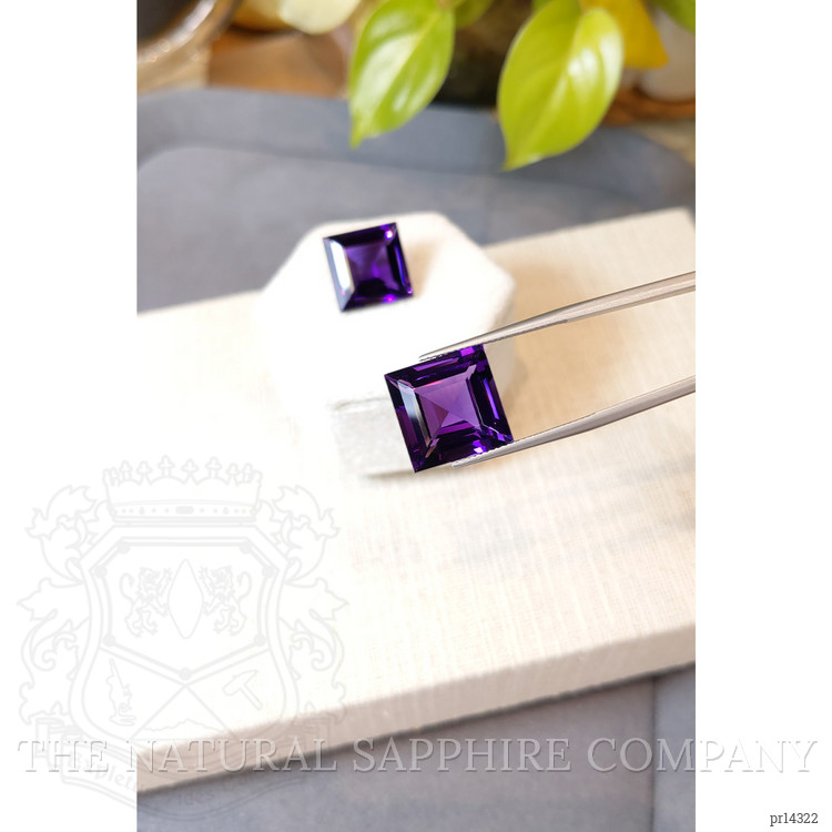 21.47 Ct.Tw. Purple Amethyst Pair from Brazil