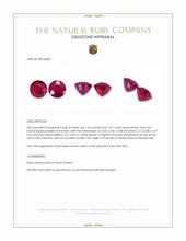 2.93&nbsp;Ct.Tw.Total Carat Weight Purplish Red Ruby Pair from Burma (Myanmar) Appraisal