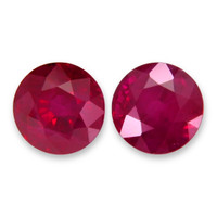 2.93&nbsp;Ct.Tw.Total Carat Weight Purplish Red Ruby Pair from Burma (Myanmar) Video