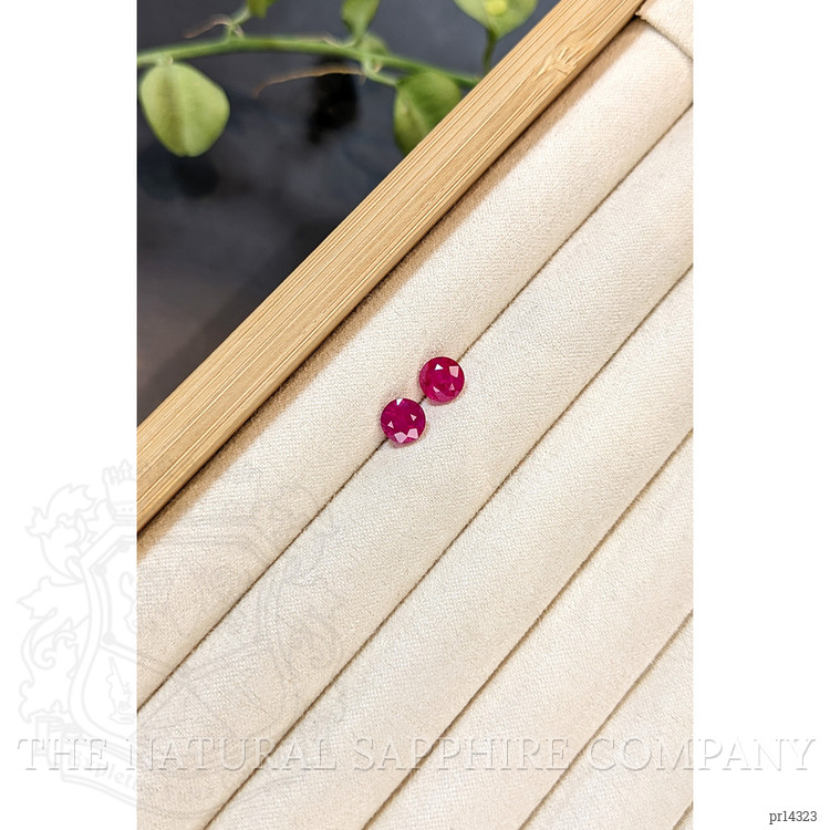 2.93 Ct.Tw. Purplish Red Ruby Pair from Burma (Myanmar)