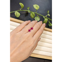 2.93&nbsp;Ct.Tw.Total Carat Weight Purplish Red Ruby Pair from Burma (Myanmar) Life Style