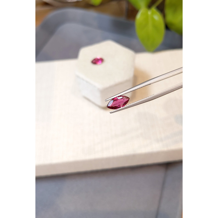 2.27 Ct.Tw. Reddish Pink Rubellite Tourmaline Pair from Mozambique