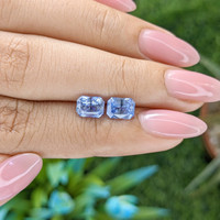 2.73&nbsp;Ct.Tw.Total Carat Weight Blue Sapphire Pair from Ceylon (Sri Lanka) Life Style