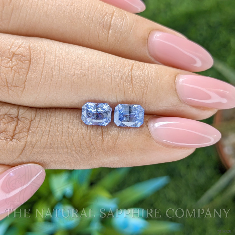 2.73 Ct.Tw. Blue Sapphire Pair from Ceylon (Sri Lanka)