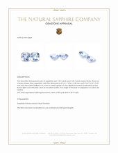 2.04 Ct.Tw.Total Carat Weight Blue Sapphire Pair from Ceylon (Sri Lanka) Appraisal