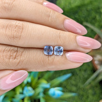2.04&nbsp;Ct.Tw.Total Carat Weight Blue Sapphire Pair from Ceylon (Sri Lanka) Life Style